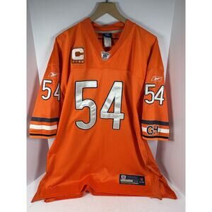 Chicago Bears Urlacher Number 54 Reebok Orange Jersey Size 54 Reebok On Field